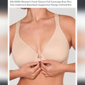 Delmira Front Close Racer Back Bra